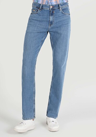 Image de 045 David Pantalon Bleu En Regular Fit Homme