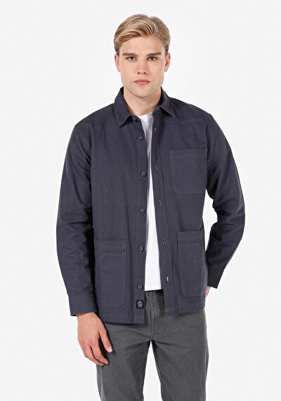 Image de Surchemise Manches Longues Anthracite Comfort Fit Homme