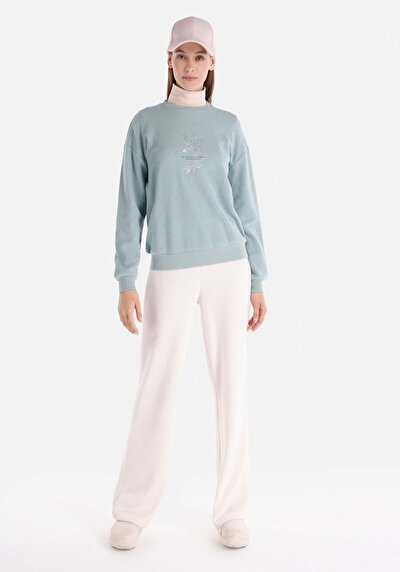Afficher les détails de T-shirt À Manches Longues Vert Regular Fit  Femme