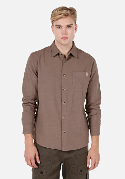 Image de Chemise À Manches Longues Regular Fit Droit Ratière Homme