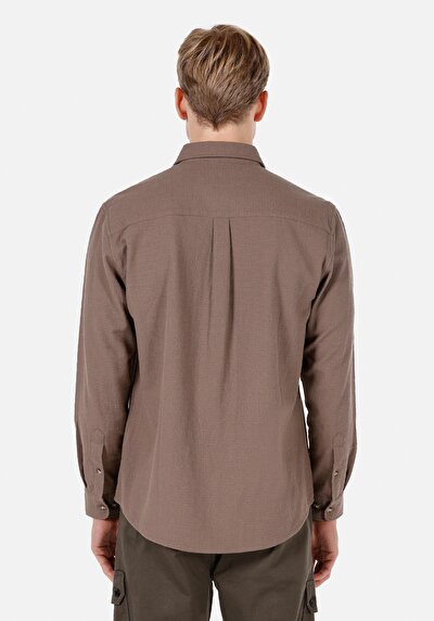 Image de Chemise À Manches Longues  Regular Fit Droit Ratière Homme