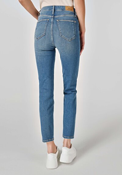 Image de 703 Carla Pantalon Bleu En Slim Fit Femme