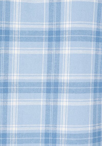 Image de Chemise À Manches Longues Bleu Regular Fit Plaid Popeline Homme