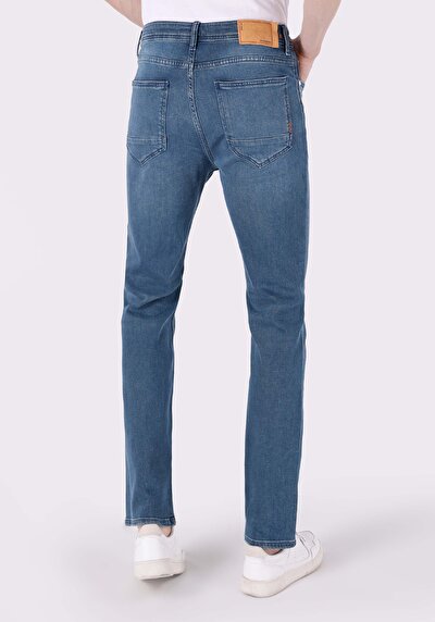 Image de 045 David Pantalon Bleu En Regular Fit Homme