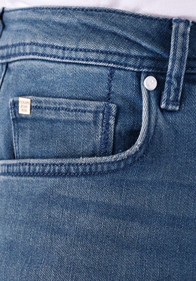 Image de 045 David Pantalon Bleu   En  Regular Fit Homme