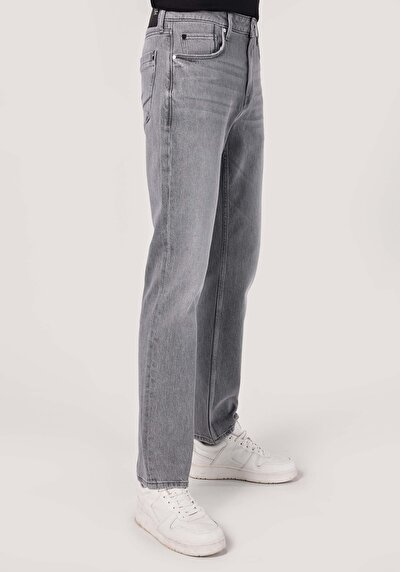 Image de 045 David Pantalon Gris En Regular Fit Homme