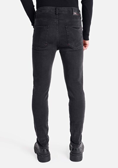 Image de 035 Ryan Pantalon Noir Skinny Leg High Rise En Skinny Fit Homme