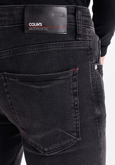 Afficher les détails de 035 Ryan Pantalon Noir Skinny  Leg High Rise En  Skinny Fit Homme