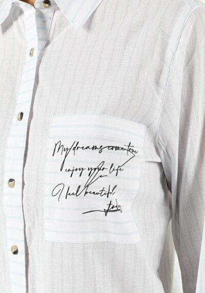 Image de Chemise À Manches Longues Blanc Regular Fit   Femme
