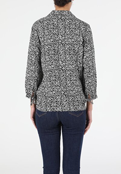 Image de Chemise À Manches Longues Noir Regular Fit Femme