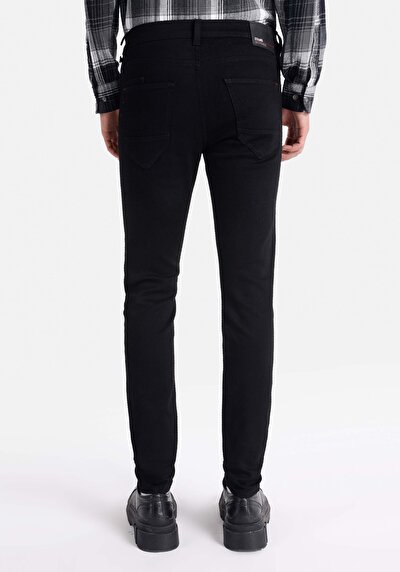 Image de 040 Alex Pantalon Noir Skinny Leg Low Rise En Skinny Fit Homme