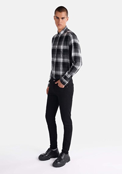 Image de 040 Alex Pantalon Noir Skinny Leg Low Rise En Skinny Fit Homme