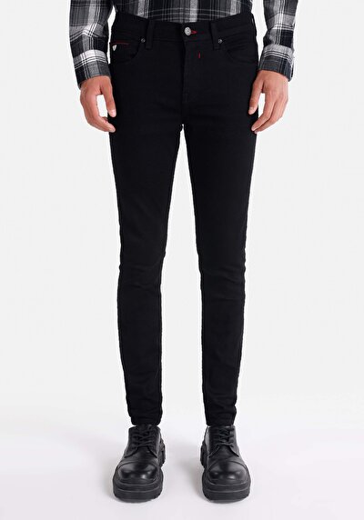 Image de 040 Alex Pantalon Noir Skinny Leg Low Rise En Skinny Fit Homme