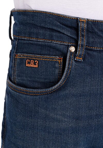 Image de 041 Danny Pantalon Bleu Slim Leg Low Rise En  Slim Fit Homme