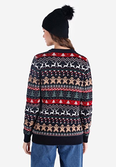 Image de Pull Marine Regular Fit Manches Longues  Femme