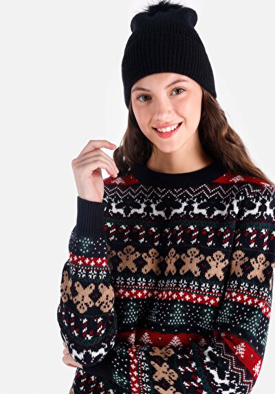 Image de Pull Marine Regular Fit Manches Longues  Femme