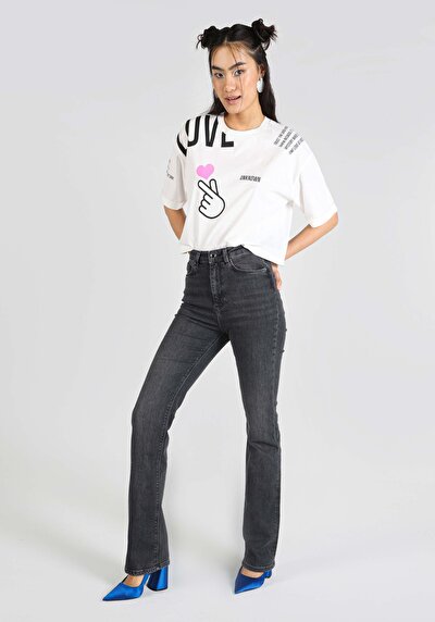 Image de 797 Adel Pantalon Noir En Flare Femme