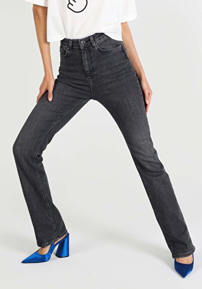 Image de 797 Adel Pantalon Noir   En  Flare Femme