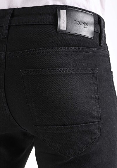 Afficher les détails de 041 Danny Pantalon Noir Slim Leg Low Rise En  Slim Fit Homme