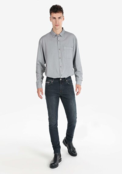 Image de 041 Danny Pantalon Bleu Foncé Slim Leg Low Rise En Slim Fit Homme