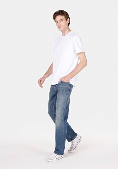 Image de 045 David Pantalon Straight Leg Medium Rise En Jean Regular Fit Homme