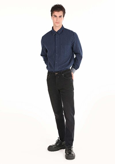 Afficher les détails de 044 Karl Pantalon  Straight Leg Medium Rise En  Straight Fit Homme