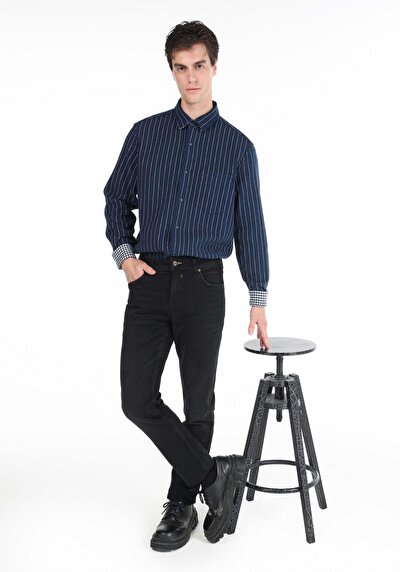 Image de 044 Karl Pantalon Straight Leg Medium Rise En Straight Fit Homme