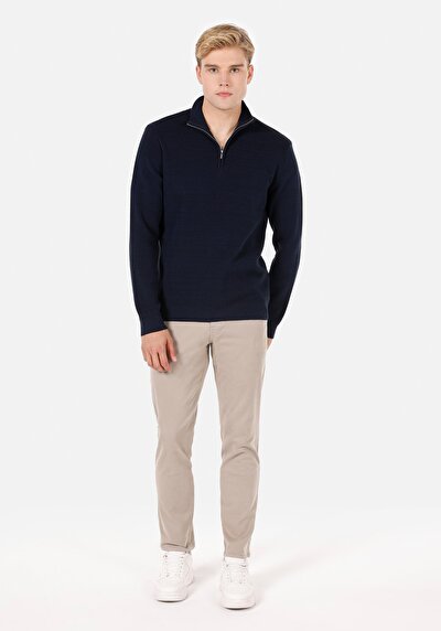 Image de Pull Marine Regular Fit Manches Longues  Homme