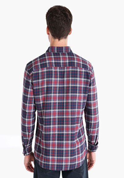 Image de Chemise À Manches Longues Marine Slim Fit Homme
