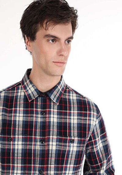 Image de Chemise À Manches Longues Bleu Regular Fit   Homme