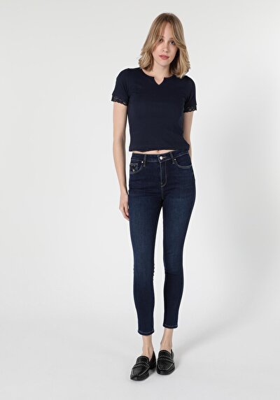 Image de 759 Lara Pantalon Bleu Skinny Leg En Super Slim Fit Femme