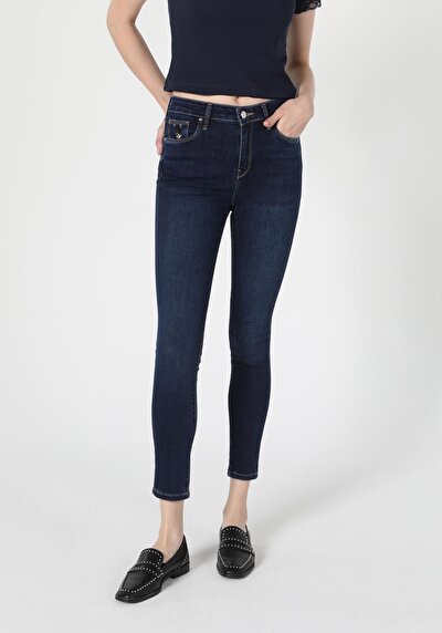 Image de 759 Lara Pantalon Bleu Skinny Leg En Super Slim Fit Femme