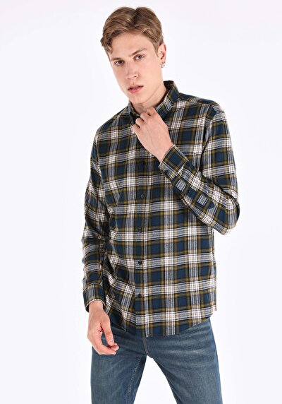 Image de Chemise À Manches Longues Marine    Homme