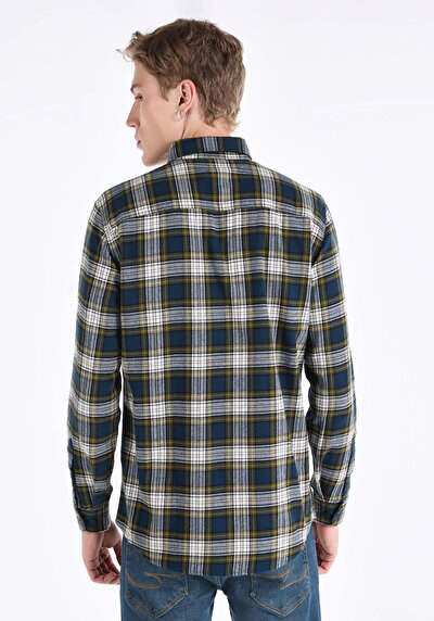 Image de Chemise À Manches Longues Marine Homme