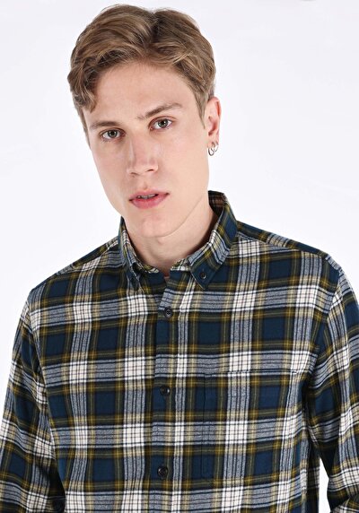 Image de Chemise À Manches Longues Marine    Homme