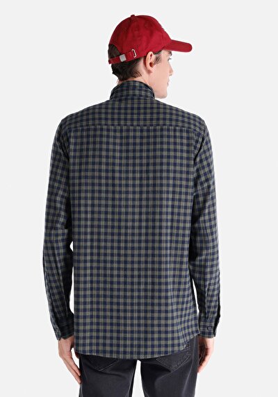 Image de Chemise À Manches Longues Kaki    Homme