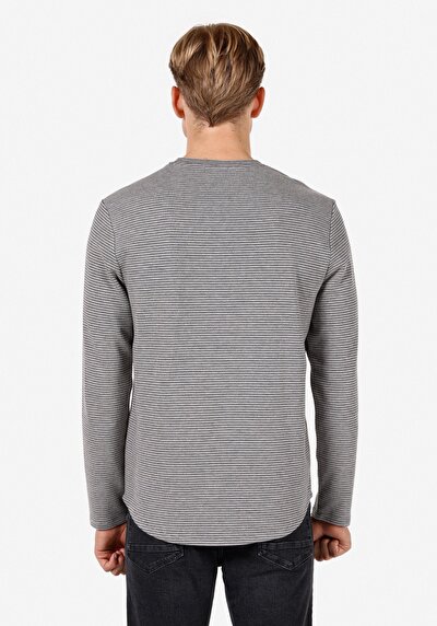 Image de T-shirt À Manches Longues Gris Regular Fit  Homme