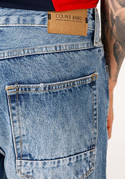 Afficher les détails de 067 Jack Pantalon Bleu Tapered Leg Medium Rise En  Regular Fit Homme
