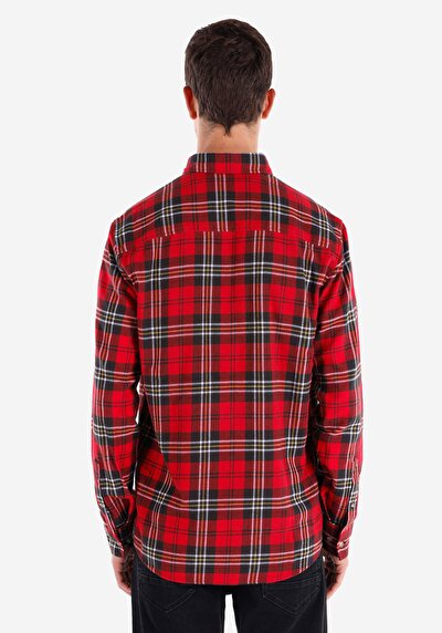 Image de Chemise À Manches Longues Rouge    Homme