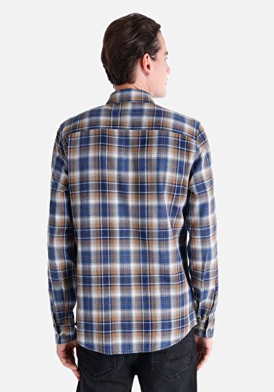 Image de Chemise À Manches Longues Bleu Slim Fit   Homme