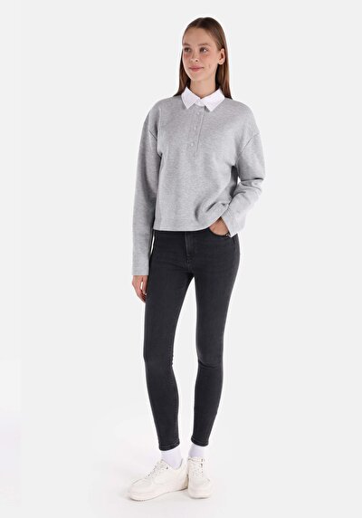 Image de 759 Lara Pantalon Noir Skinny Leg Medium Rise En Skinny Fit Femme