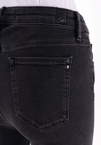 Afficher les détails de 759 Lara Pantalon Noir Skinny  Leg Medium Rise En  Skinny Fit Femme