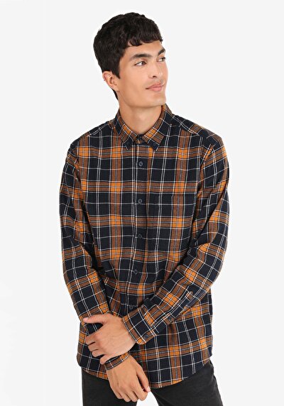 Image de Chemise À Manches Longues Marine    Homme