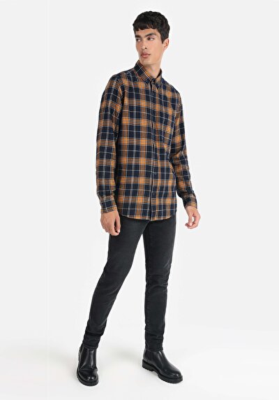 Image de Chemise À Manches Longues Marine Homme