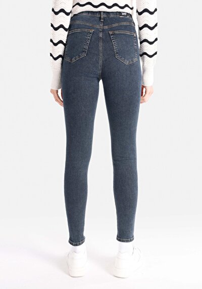 Image de 760 Diana Pantalon Bleu Skinny Leg High Rise En Skinny Fit Femme