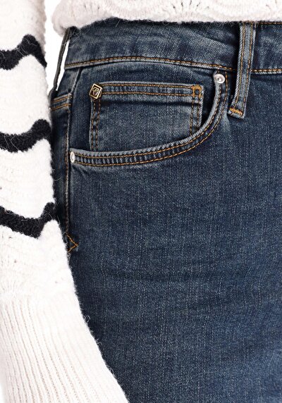 Image de 760 Diana Pantalon Bleu Skinny  Leg High Rise En  Skinny Fit Femme