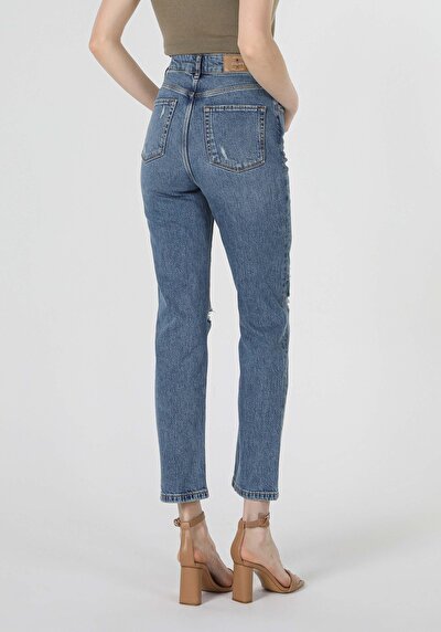 Image de 884 Lauren Pantalon Marine Bootcut En Straight Fit Femme