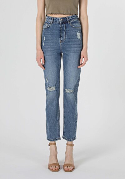 Image de 884 Lauren Pantalon Marine Bootcut  En  Straight Fit Femme