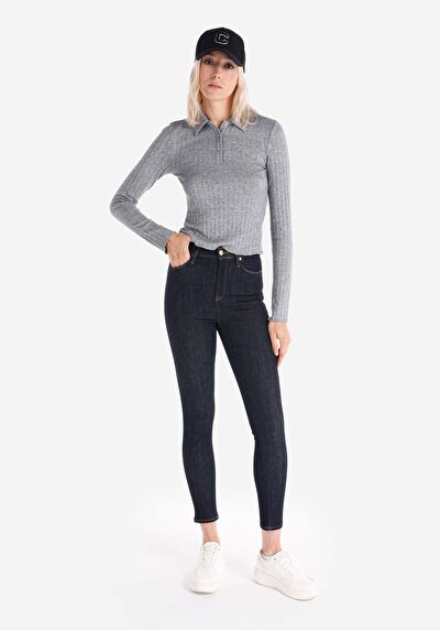 Image de 760 Diana Pantalon Bleu Skinny Leg High Rise En Jean Skinny Fit Femme