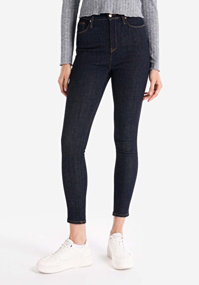 Image de 760 Diana Pantalon Bleu Skinny  Leg High Rise En Jean Skinny Fit Femme